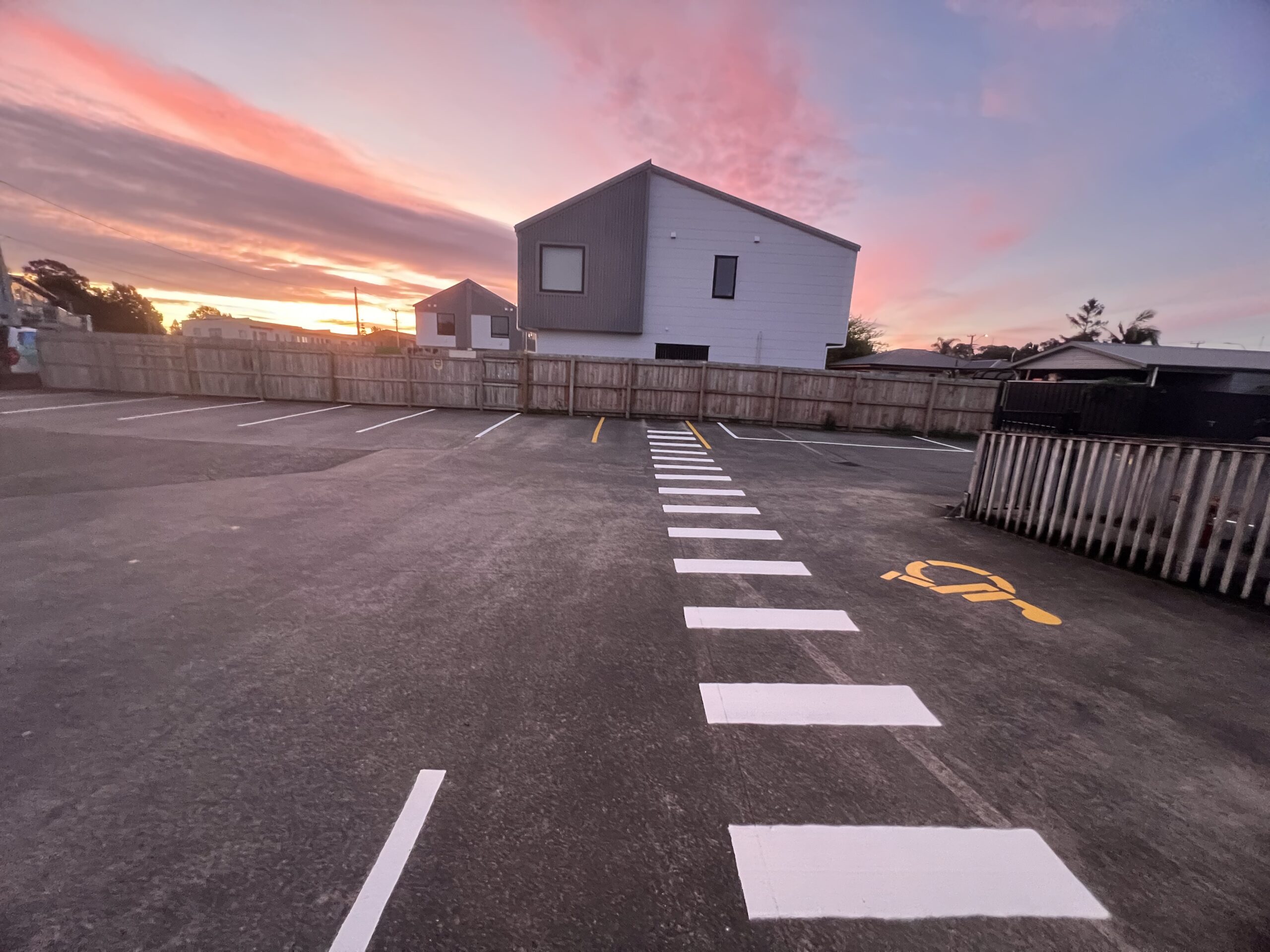 Line marking works