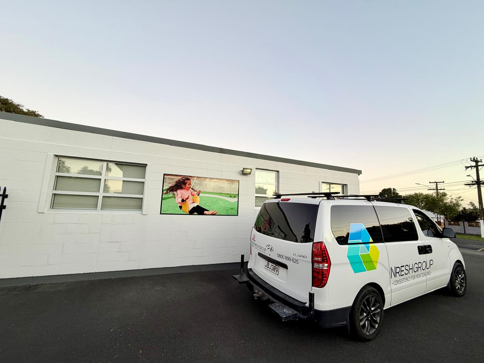Modern commercial building exterior